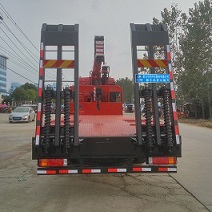 陜汽德龍平板隨車吊_10噸陜汽后雙橋隨車吊_CLW5250JSQS5型隨車起重運輸車