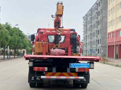5噸解放平板帶吊清障車_6.3噸解放清障拖車_CLW5161TQZC5型清障車
