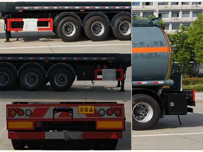 37.3方二甲苯運輸車_32.3噸化工液體運輸車_CLW9402GRYB型易燃液體罐式運輸半掛車